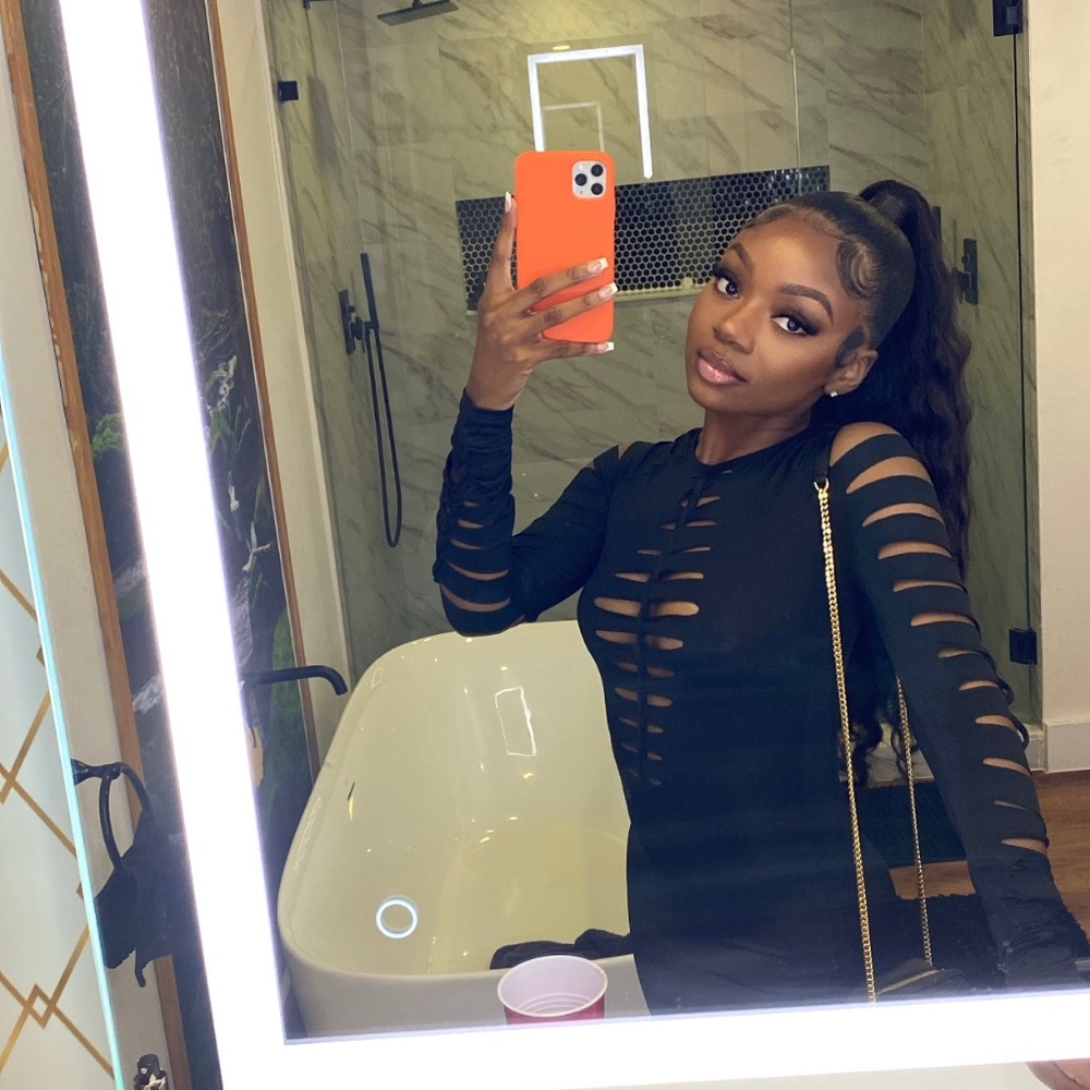 Prettylittlething black dress